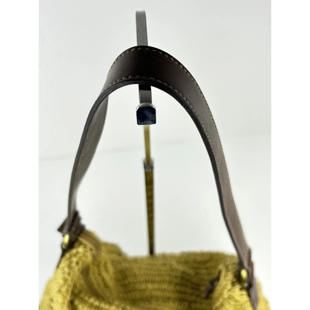 St Johns Bay Straw Hobo Shoulder Bag Tan Crochet Beaded Boho Festival‎ Purse